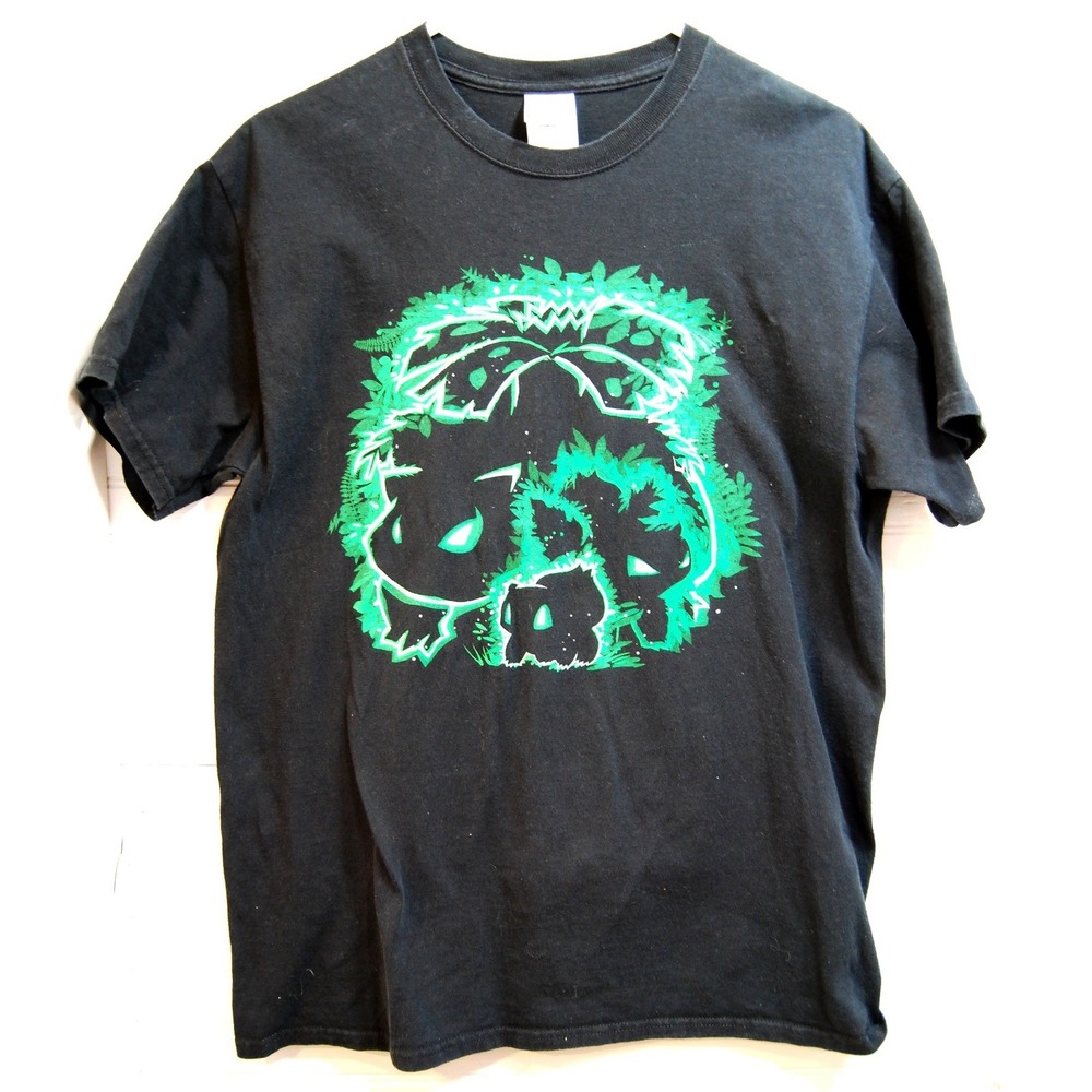 Pokemon Bulbasaur Evolutions shirt Medium Unisex Anime Graphic print tee